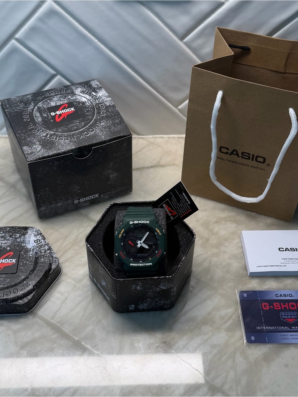 G-Shock Men's Green and Black Rugged Sport Watch